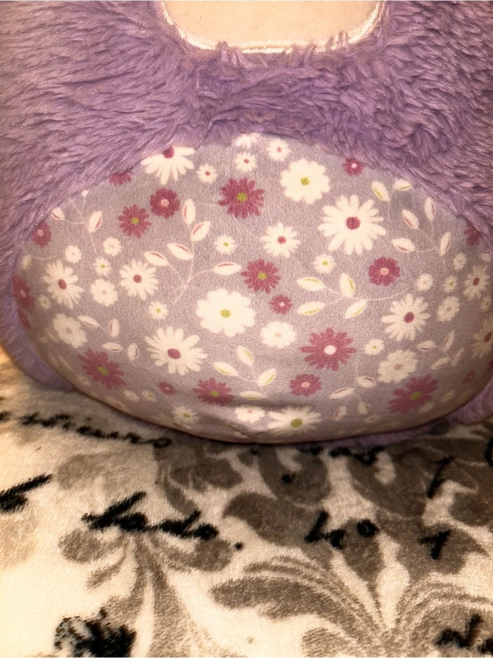 Squishmallows Purple Floral Belly Plush Pig